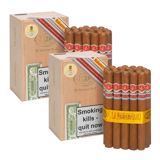 La Flor de Cano Selectos No.3 Cigar Bundle – 2 x Box of 25 (50)
