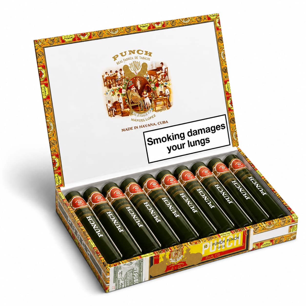 Punch Punch Cigar Tubos – Box of 10 Tubos