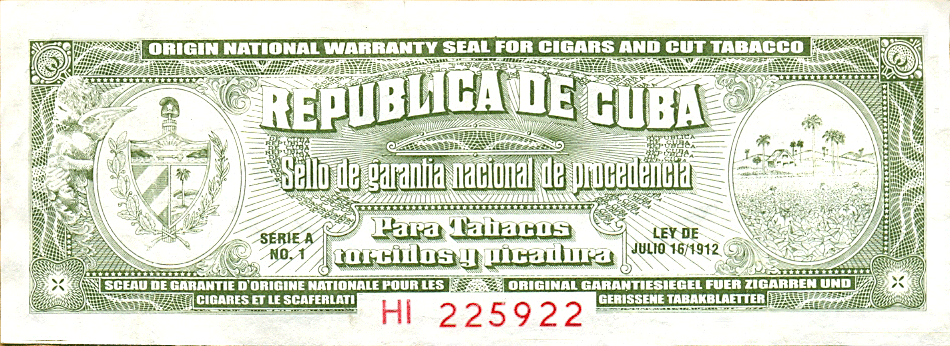 Habanos warranty seal